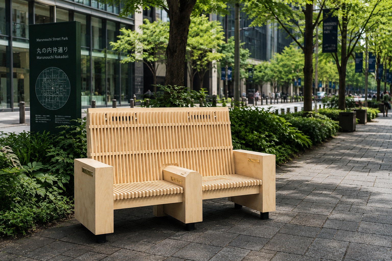 Daikin Tests Air-Conditioned Bench in Japan