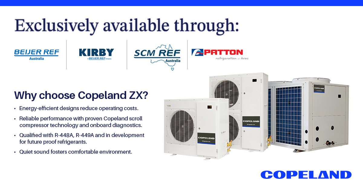 Beijer Ref e Copeland estendono l'accordo di distribuzione ZX in Australia e Nuova Zelanda