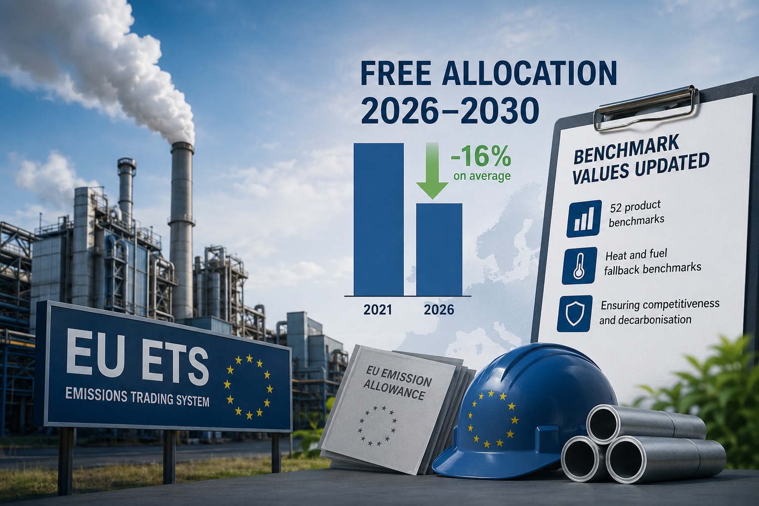 EU updates ETS free-allocation benchmarks for 2026-2030