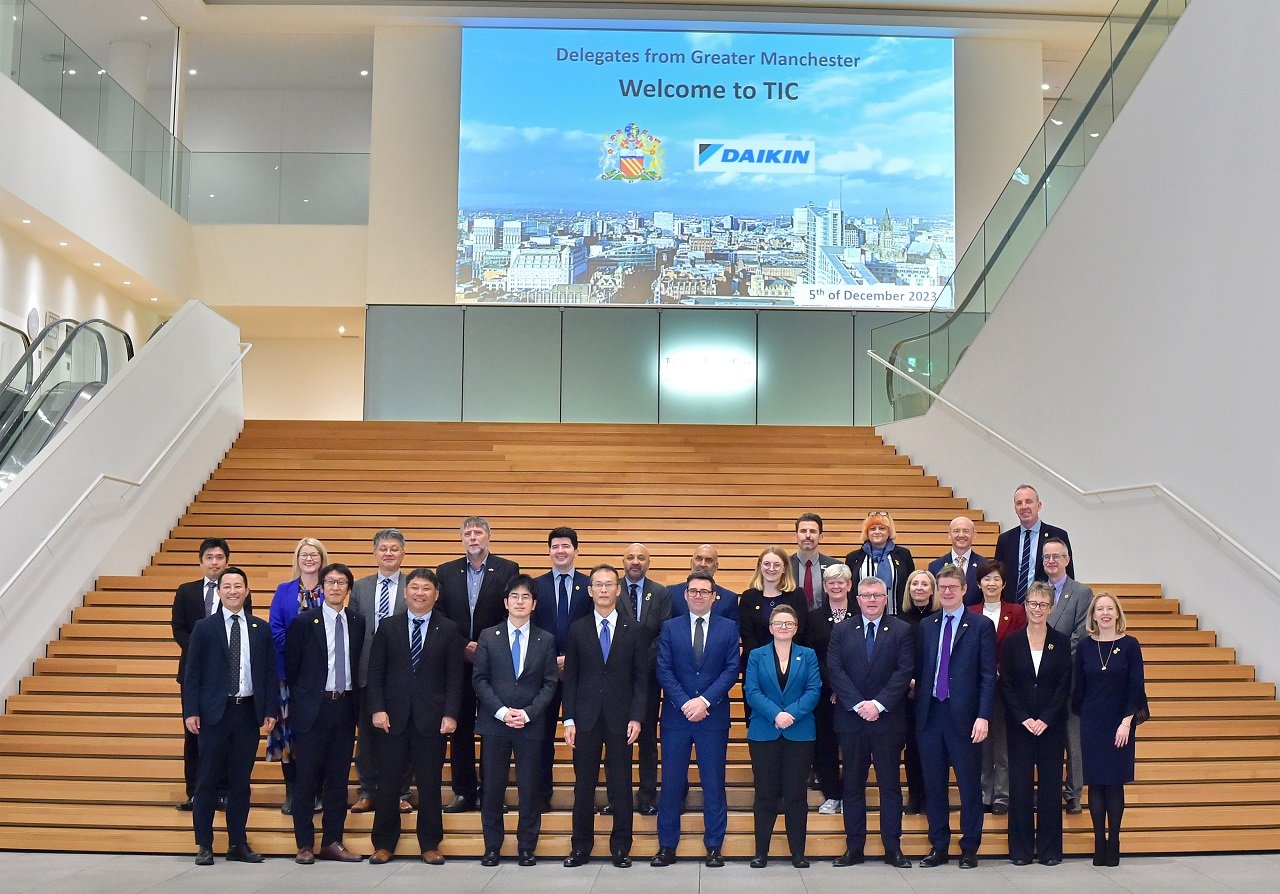 UK Government and Manchester City Council delegates visit the Daikin Technology and Innovation Center in Osaka, Japan