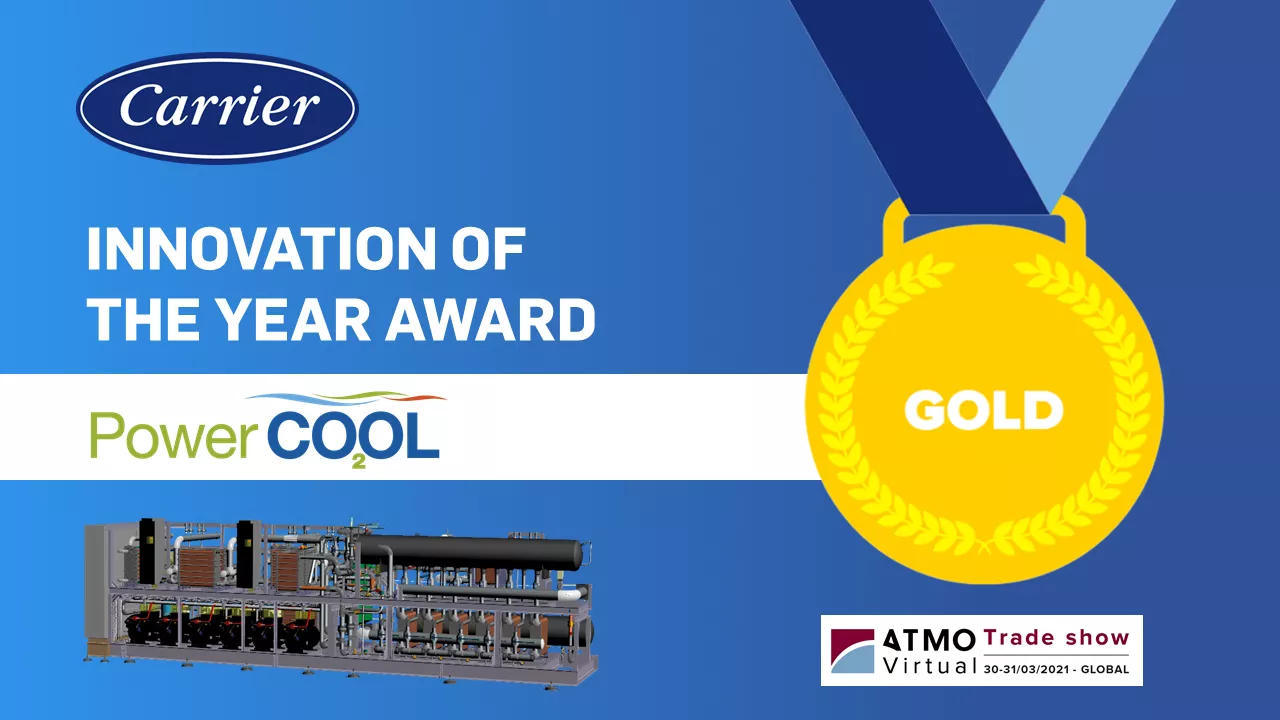 Carrier’s PowerCO2OL system has won the Year award at the ATMO Natural Refrigerants 