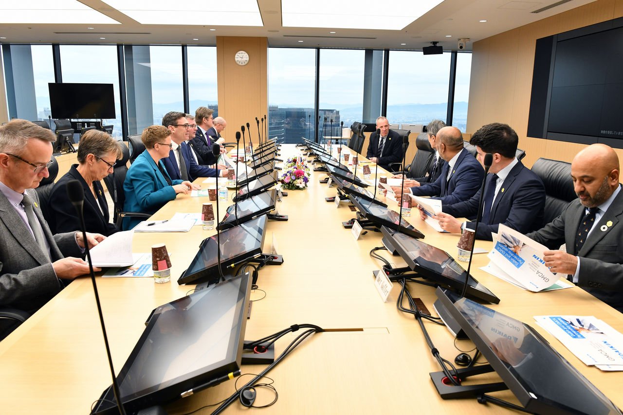 UK Government and Manchester City Council delegates visit the Daikin Technology and Innovation Center in Osaka, Japan