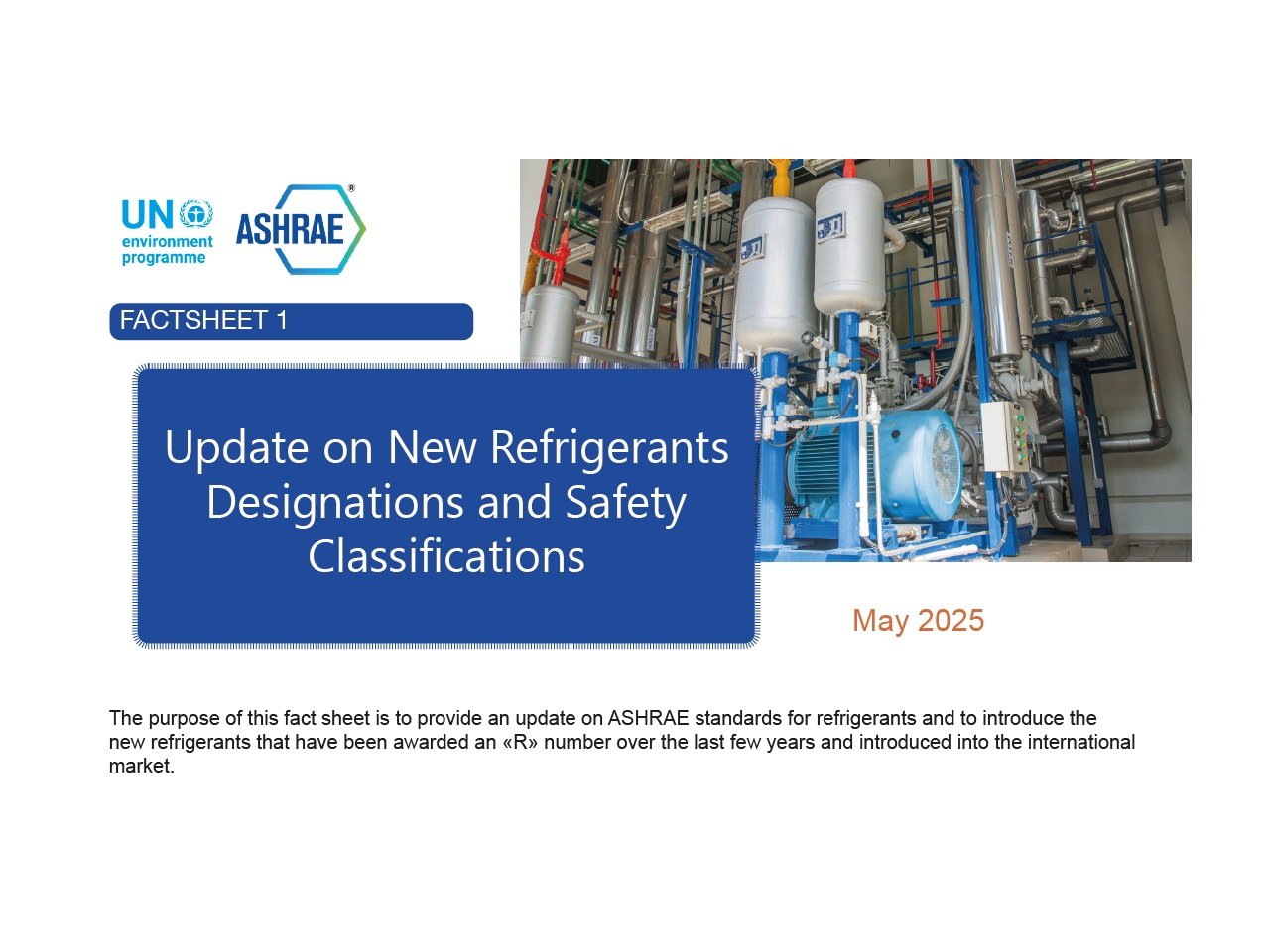 ASHRAE Updates Refrigerant Designations and Safety Classifications