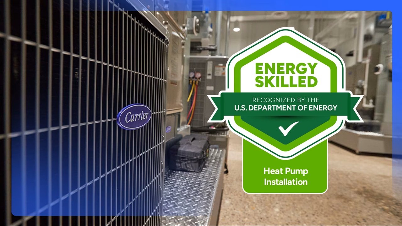 Carrier training programs recognized by U.S. DOE for heat pump installation