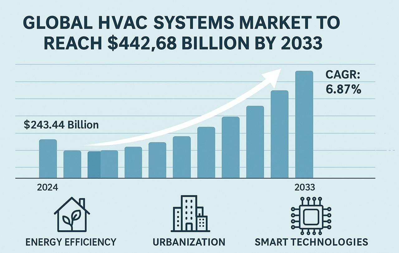 Global HVAC Systems Market to Reach $442.68 Billion by 2033