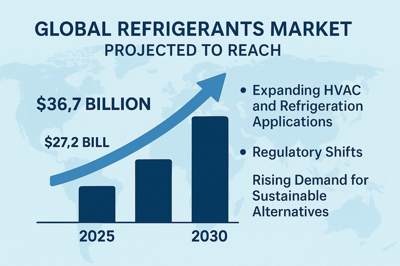 Global refrigerants market projected to reach $36.7 billion by 2030