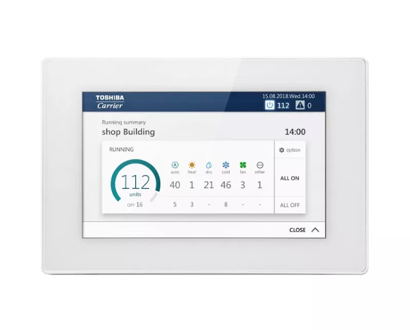 Carrier Introduces New Toshiba Carrier VRF Touchscreen Controller