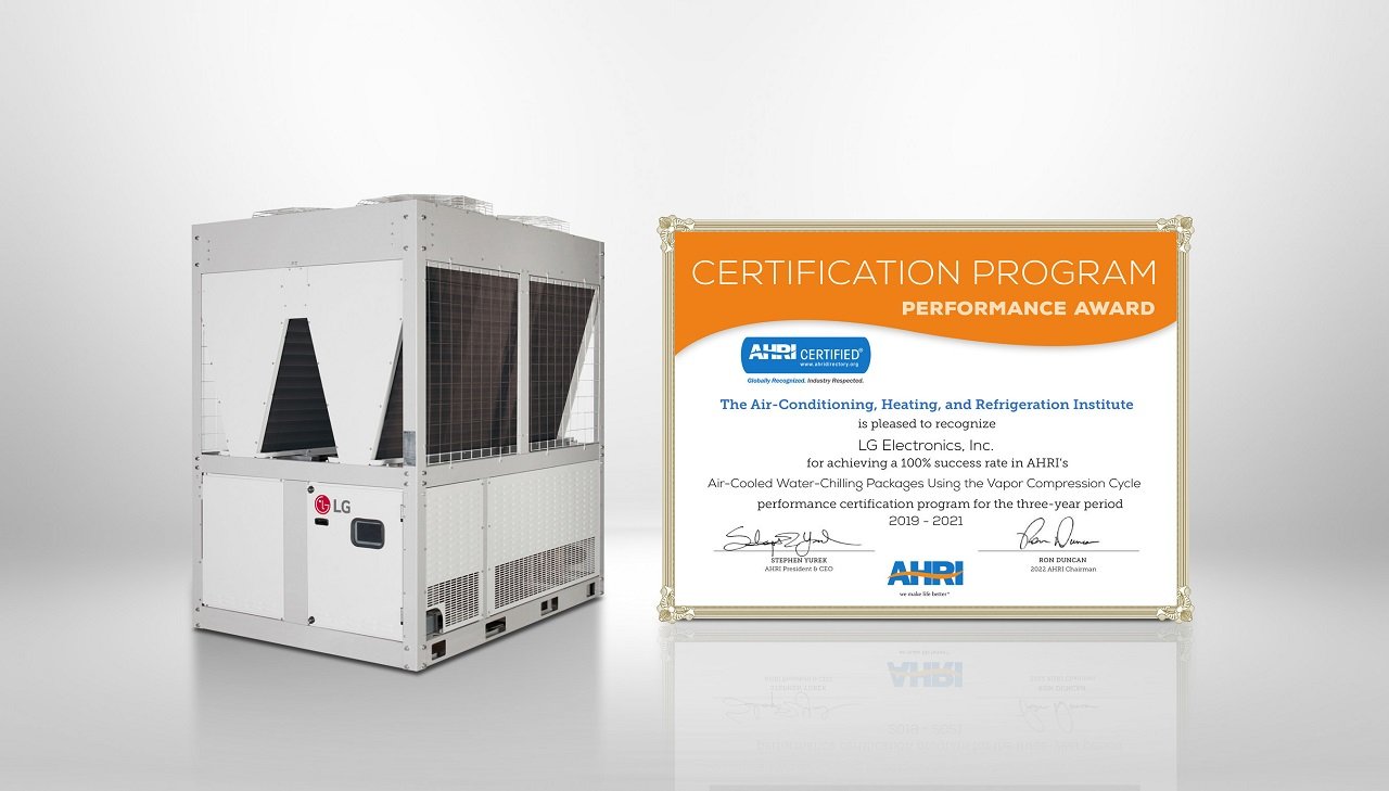LG receives AHRI Performance Award for fifth consecutive year