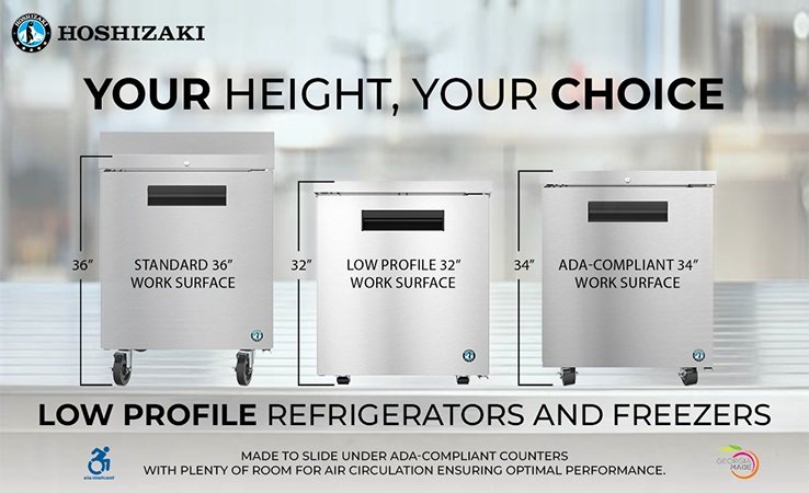 Hoshizaki America Unveils Low Profile Refrigerators and Freezers