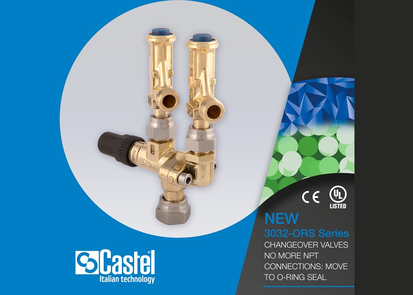 Castel introduces 3032 changeover valves with ORS connection