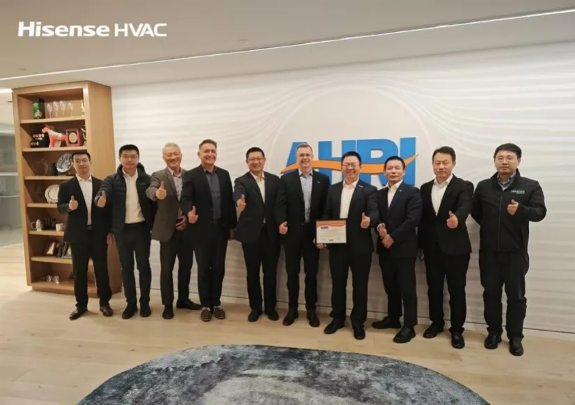 Hisense HVAC Wins AHRI Performance Award for Third Year in a Row