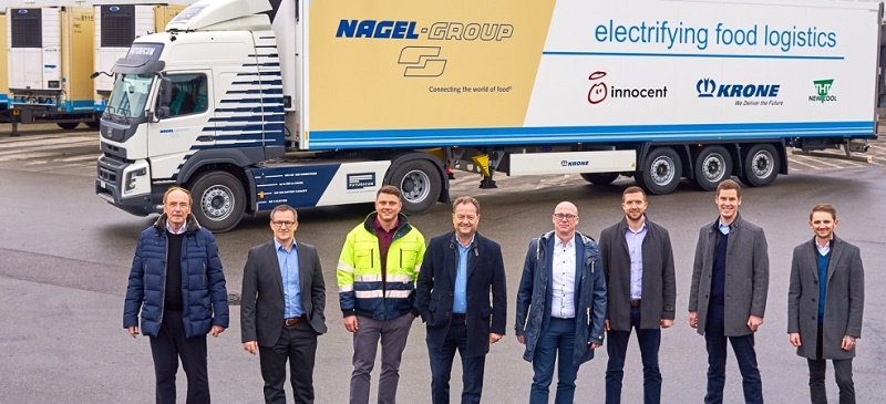 Nagel-Group is testing electric 40-ton truck in refrigerated logistics for the first time