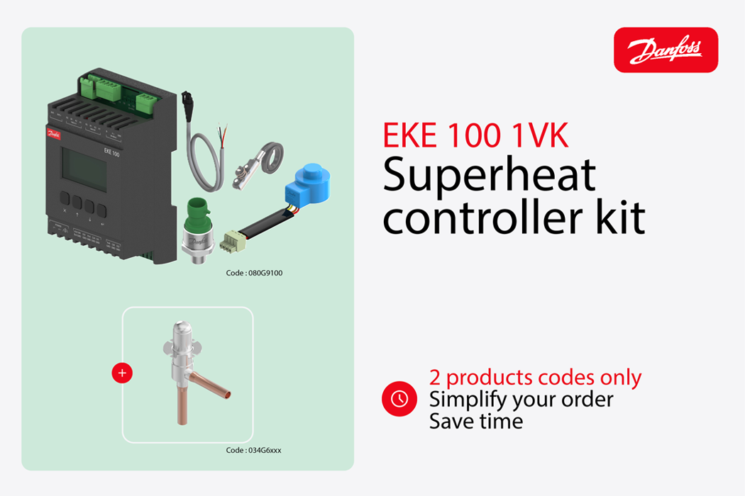 Danfoss launches EKE 100 1VK superheat control kit