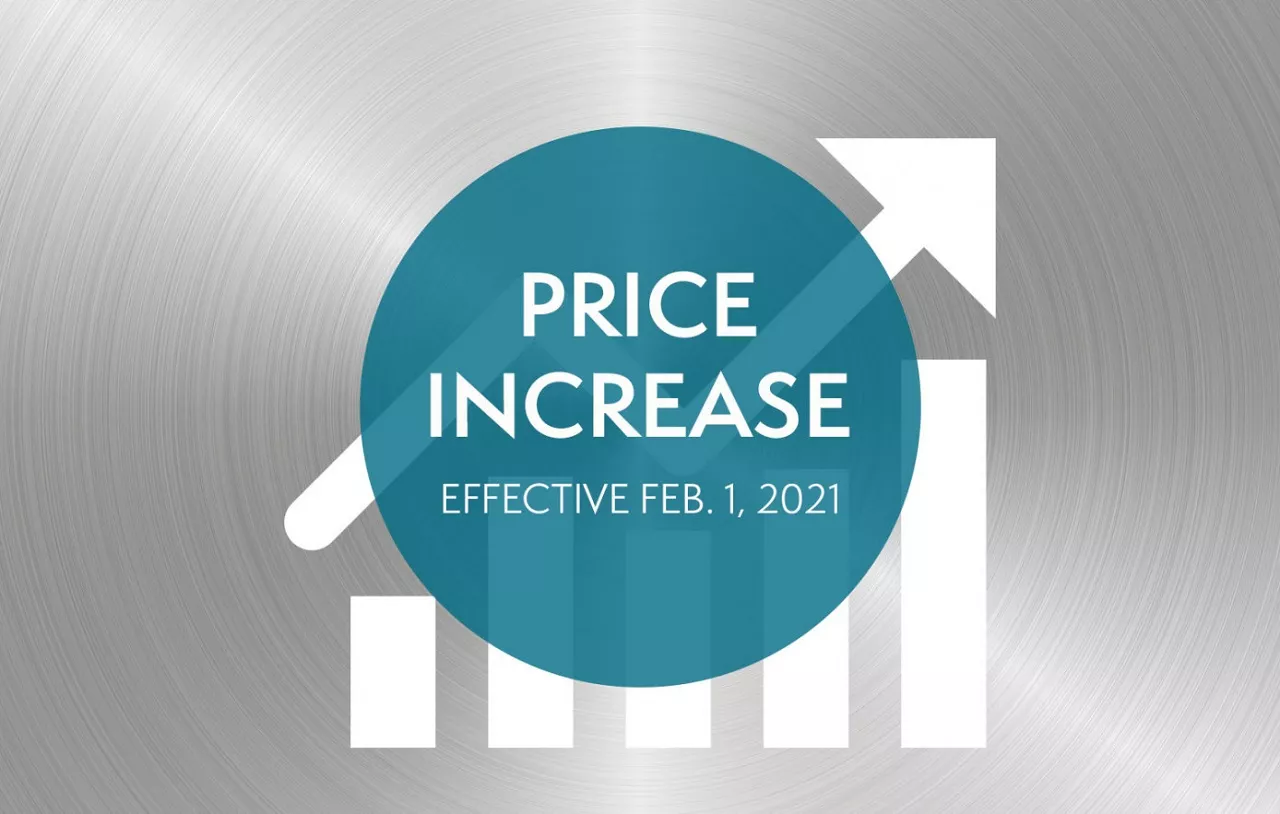 Evapco announced price increases effective February 1, 2021