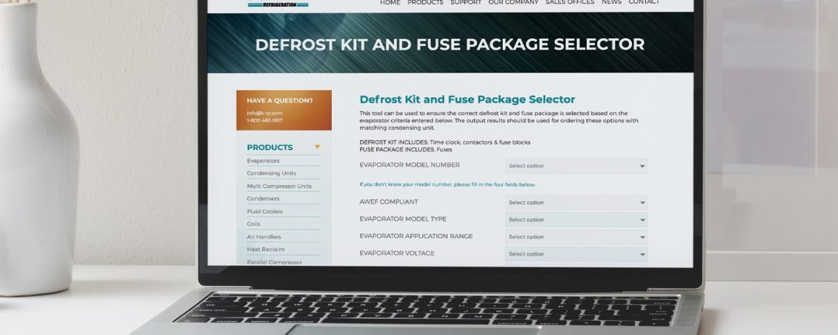 KeepRite Online tool for Commercial Refrigeration Selection