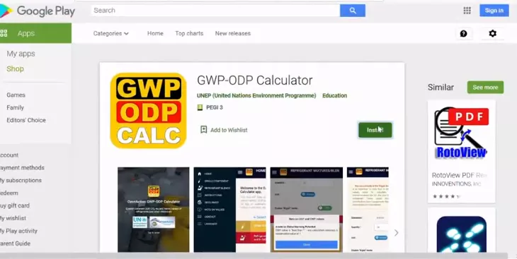 The new updated OzonAction GWP-ODP Calculator Application