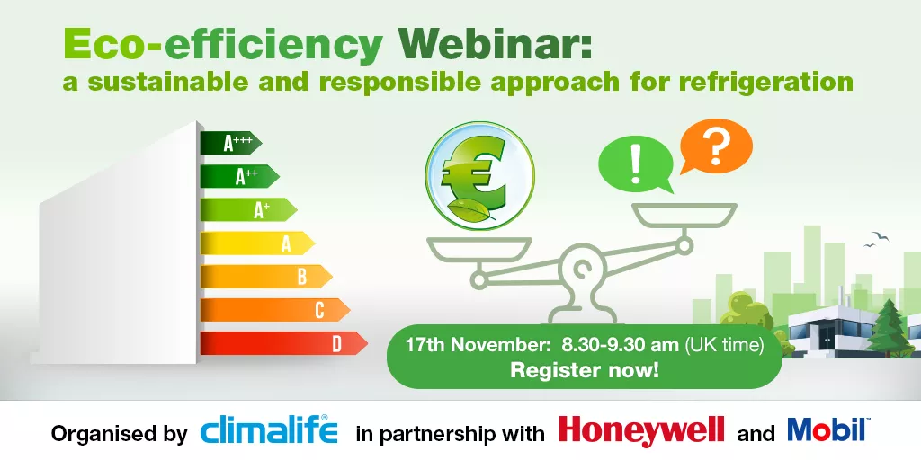 Climalife will present an eco-efficiency approach for refrigeration at a webinar