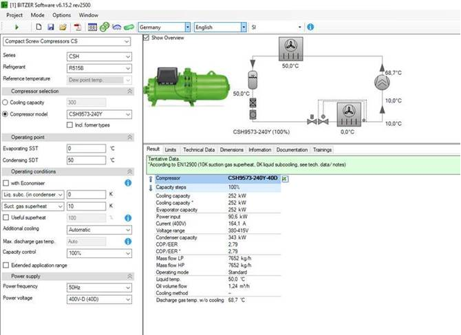 BITZER adds R515B to BITZER software