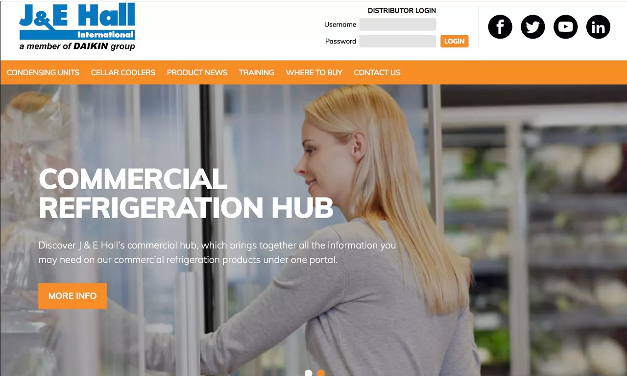 J & E Hall unveils new commercial refrigeration hub