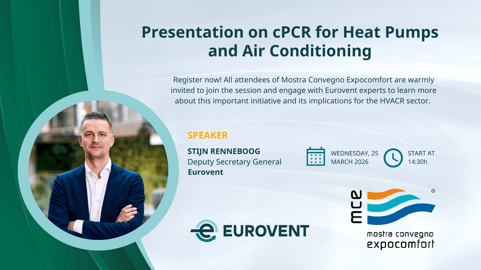 Eurovent to present heat pump PCR guidance at MCE 2026