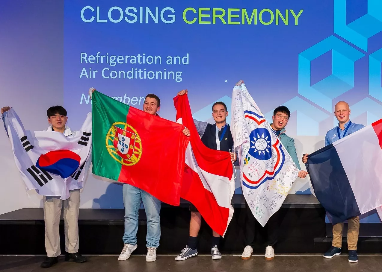 Chia-Cheng Tien, Chinese Taipei, won WorldSkills Champions 2022 Refrigeration and Air Conditioning Competition