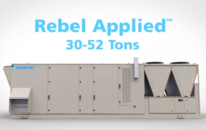 Daikin presented the Rebel Applied rooftop heating and cooling system at AHR Expo