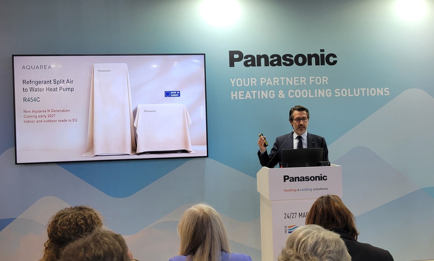 Panasonic tiene una conferenza stampa all’MCE 2026 sulla transizione energetica europea