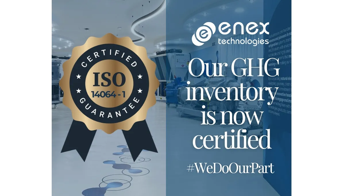 Enex Technologies Achieves ISO 14064 Certification for Carbon Footprint Reporting