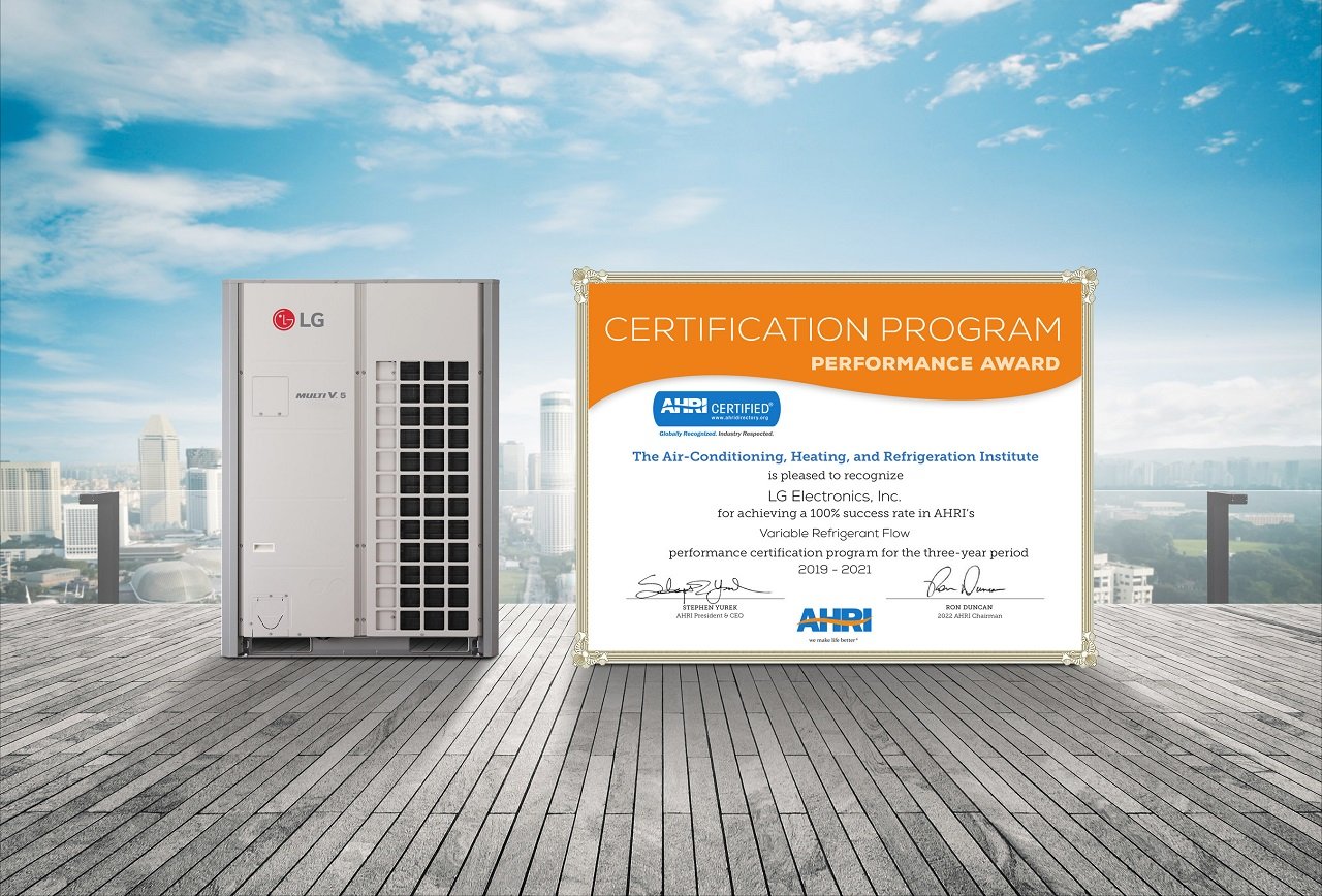 LG receives AHRI Performance Award for fifth consecutive year