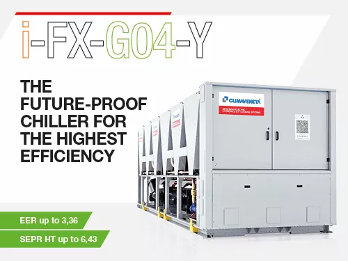 Climaveneta presented new air cooled chillers with HFO refrigerant