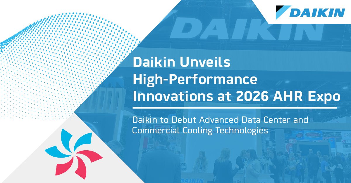 Daikin presentará innovaciones en HVAC para centros de datos y aplicaciones residenciales en la AHR Expo 2026