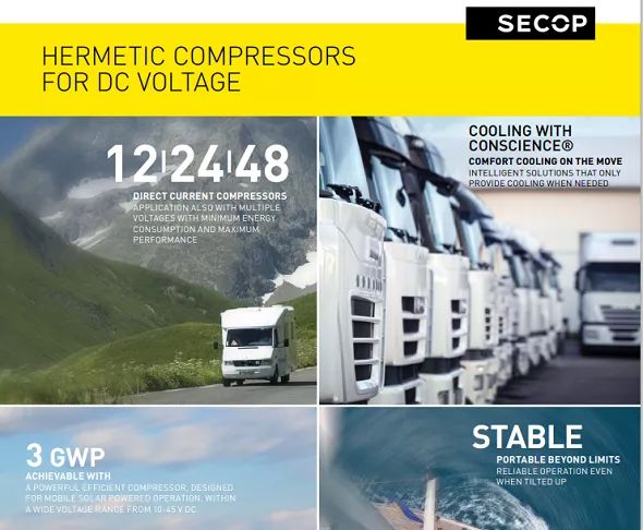 New DC Voltage Compressors Catalog Secop