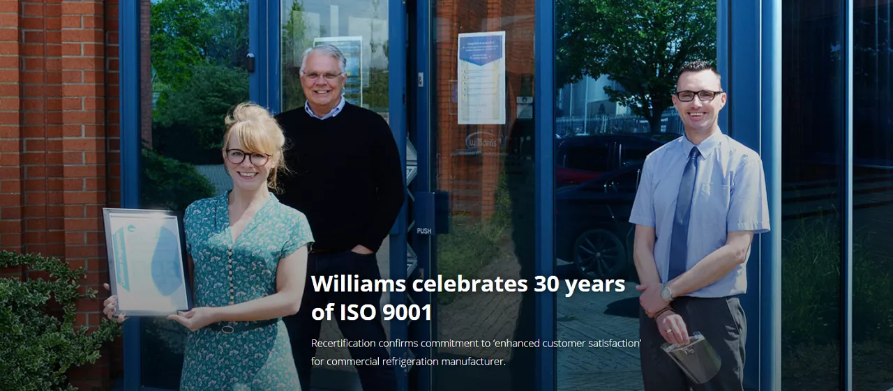 Williams celebrates 30 years of ISO 9001