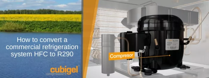 Refrigeration System change from HFC to R290 Cubigel Compressors