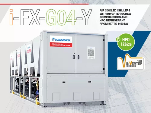 Climaveneta presented new air cooled chillers with HFO refrigerant