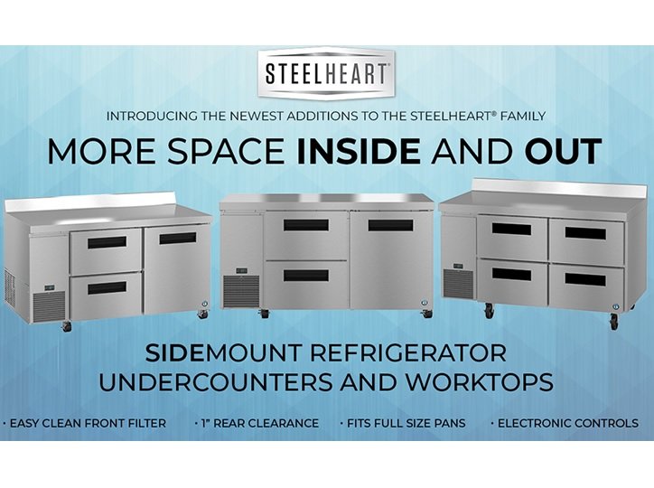 Hoshizaki America Unveils Sidemount Refrigerator Undercounters and Worktops