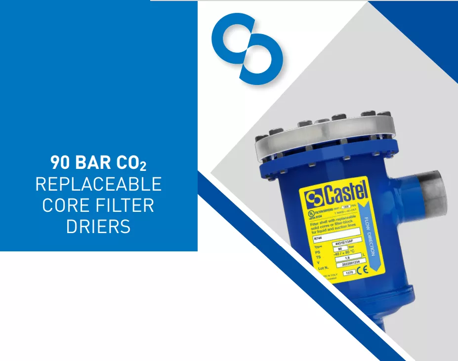 90 bar CO2 replaceable core Castel's filter driers