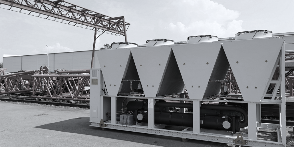 Kaltra's new screw chillers installing at pharmaceutical plant and product storage area in Tehran