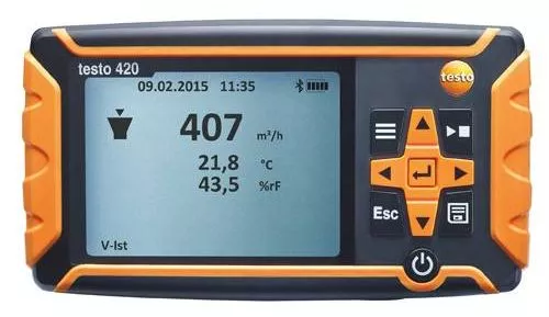 Measurements in ventilation and air conditioning systems with the testo 420 bolometer