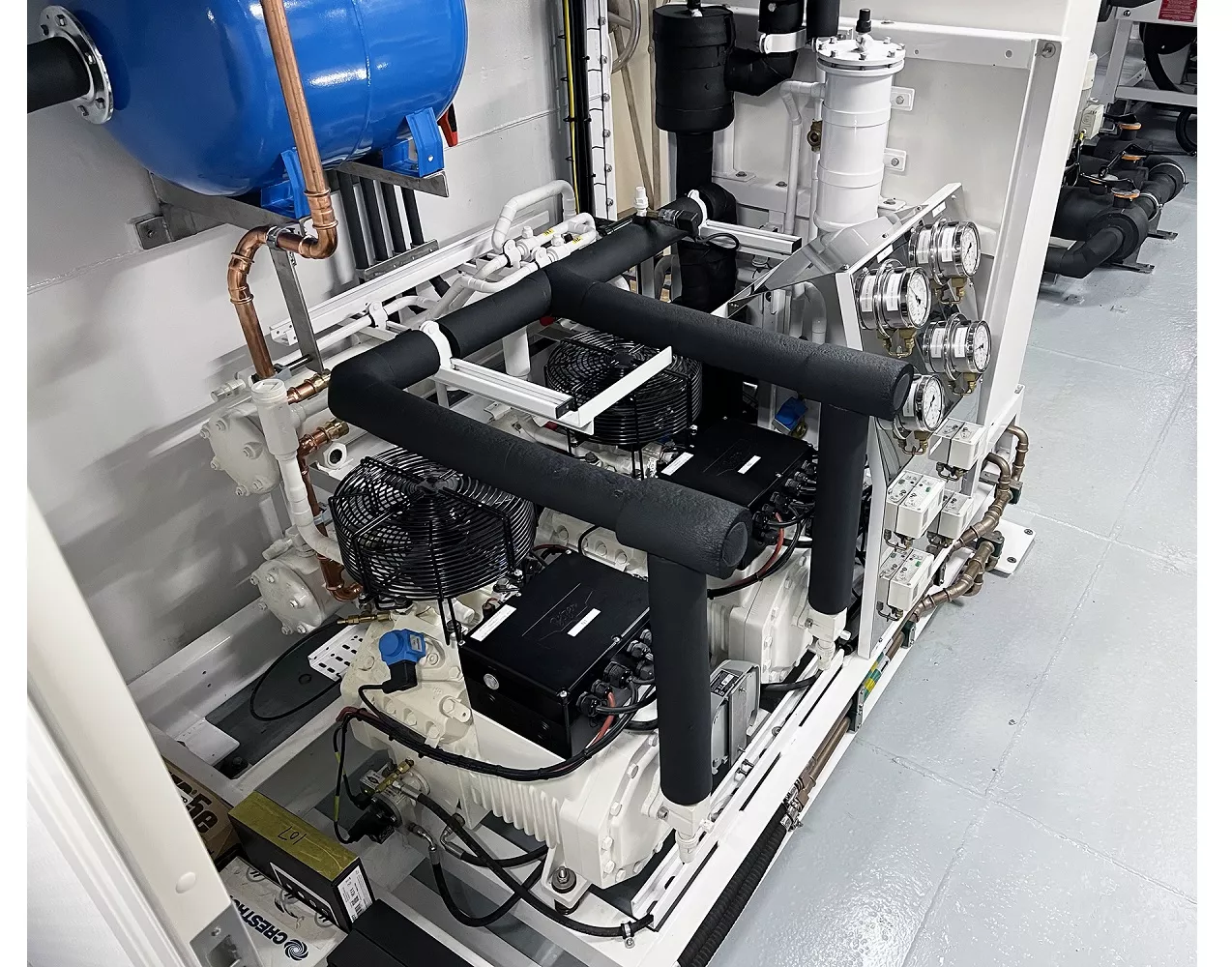 R449A-based marine refrigeration system for a 65m super yacht