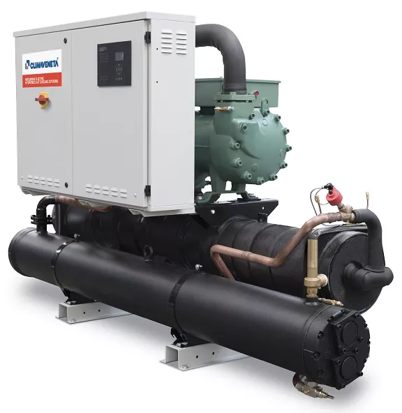 Water condensed chiller with screw compressors FX-W-G04 from Mitsubishi