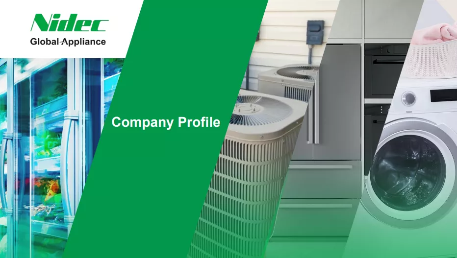 Nidec Global Appliance presents its institutional profile composed by its three business units