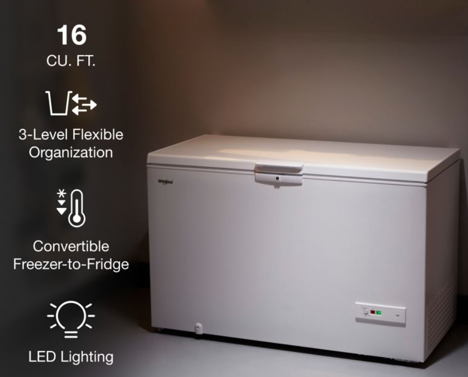 Whirlpool Brand Introduces New Lineup Of Convertible Chest Freezers