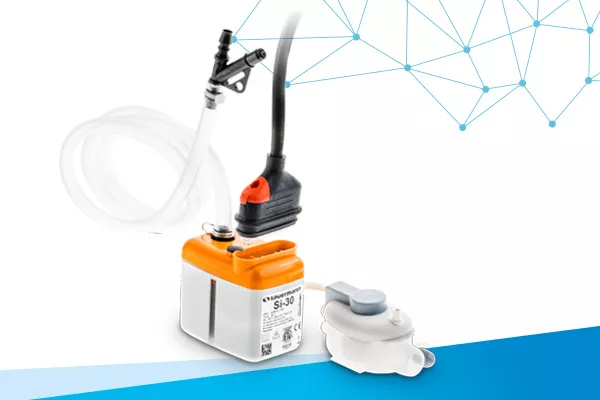 Sauermann mini-condensate removal pumps contain a locking power cable