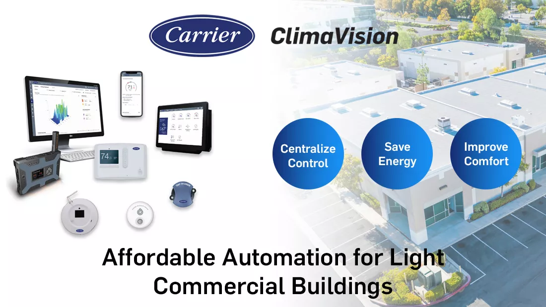 Carrier Adds ClimaVision Light Commercial Zoning System