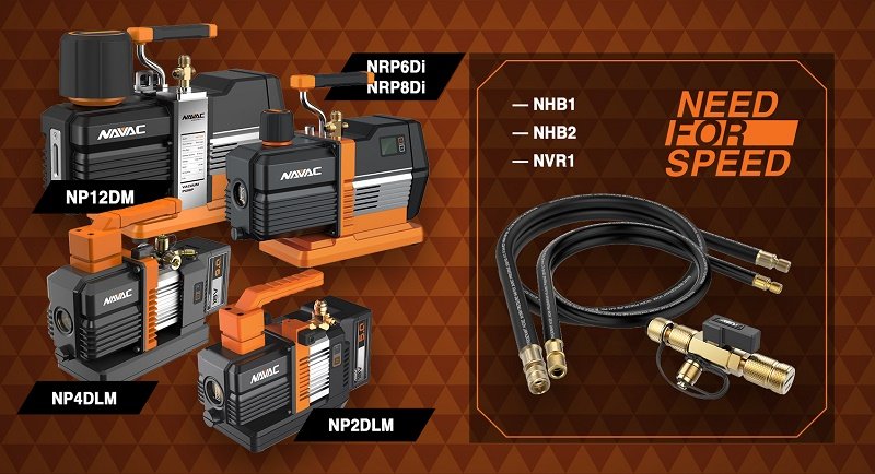 NAVAC Promotion Pairs Free Evacuation Tools  with Vacuum Pump Purchase