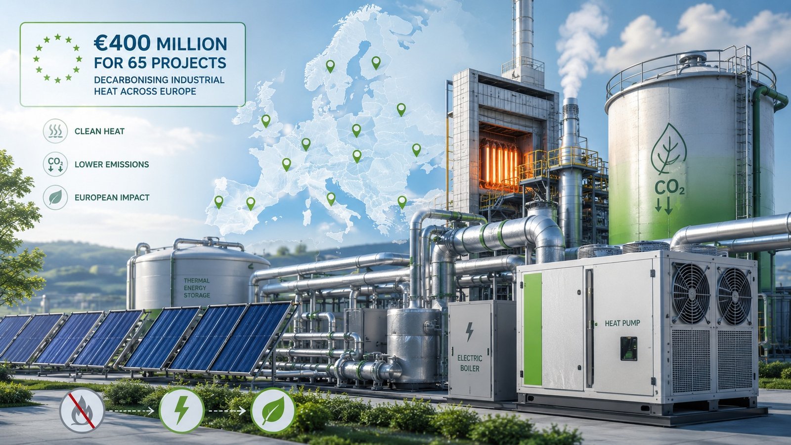 European Commission awards €400m for clean industrial heat