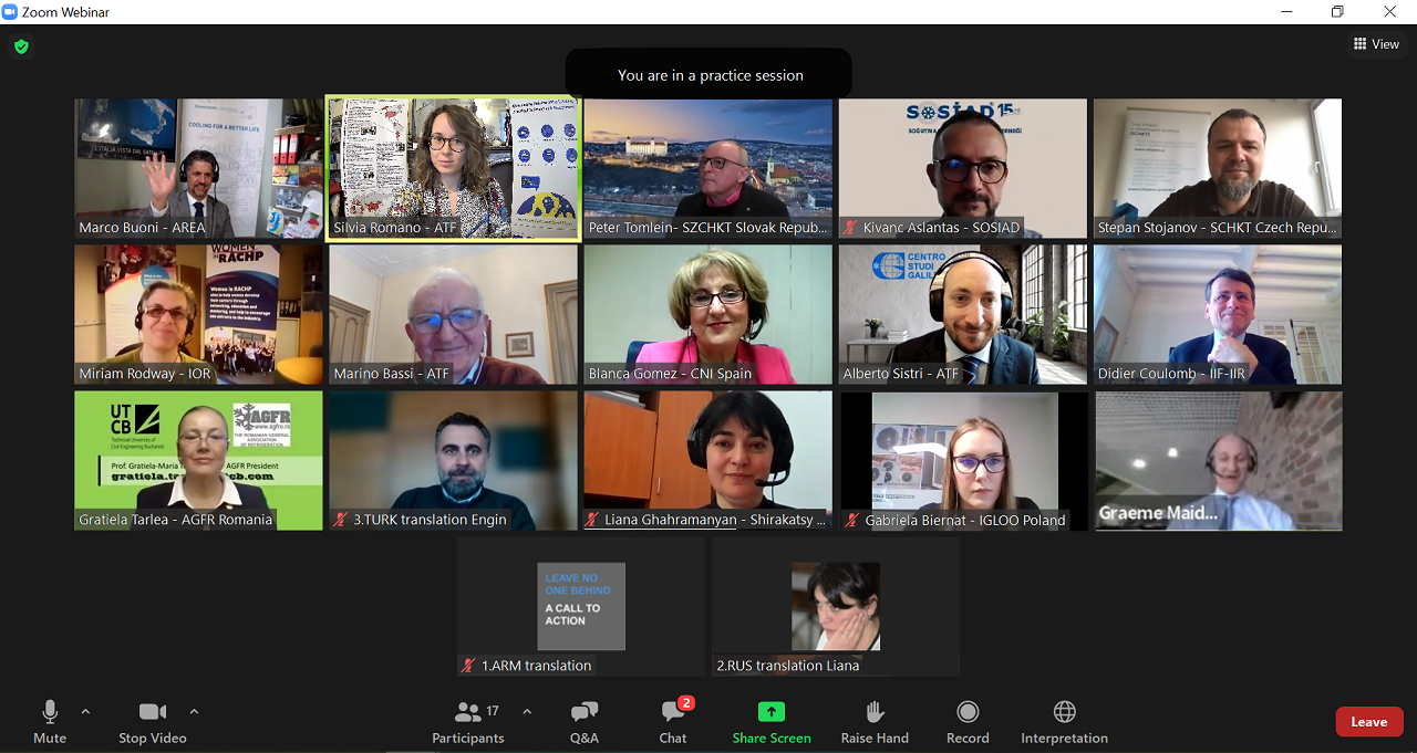 The webinar on alternative refrigerants was held on March 2