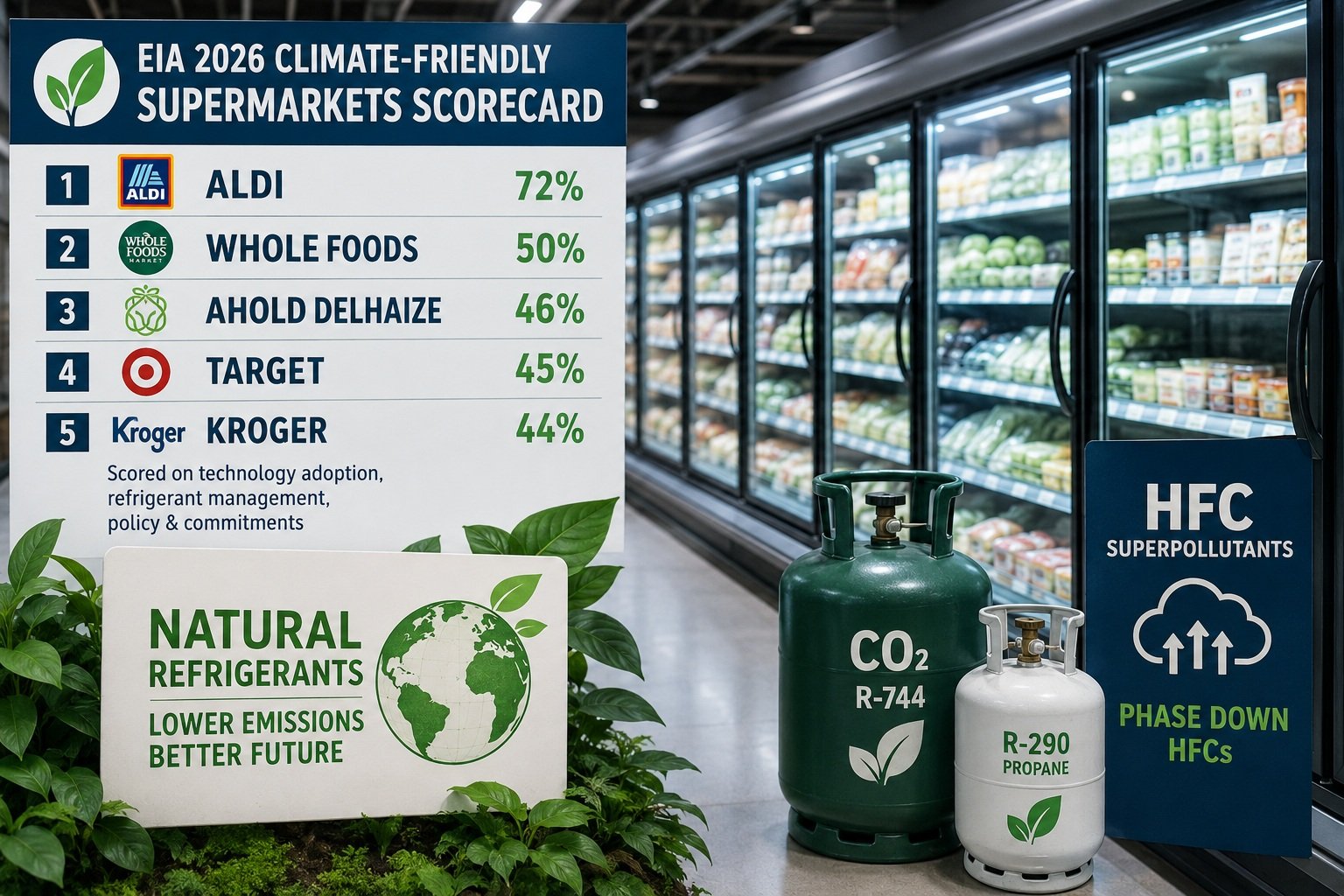 EIA ranks U.S. supermarkets on HFC refrigerant reduction