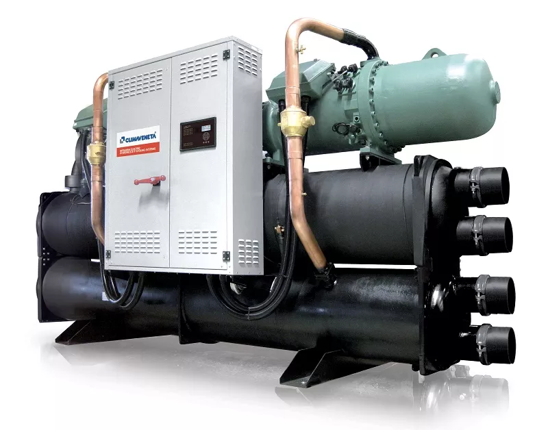 Mitsubishi Electric presented new water chiller with screw compressors and flooded evaporator